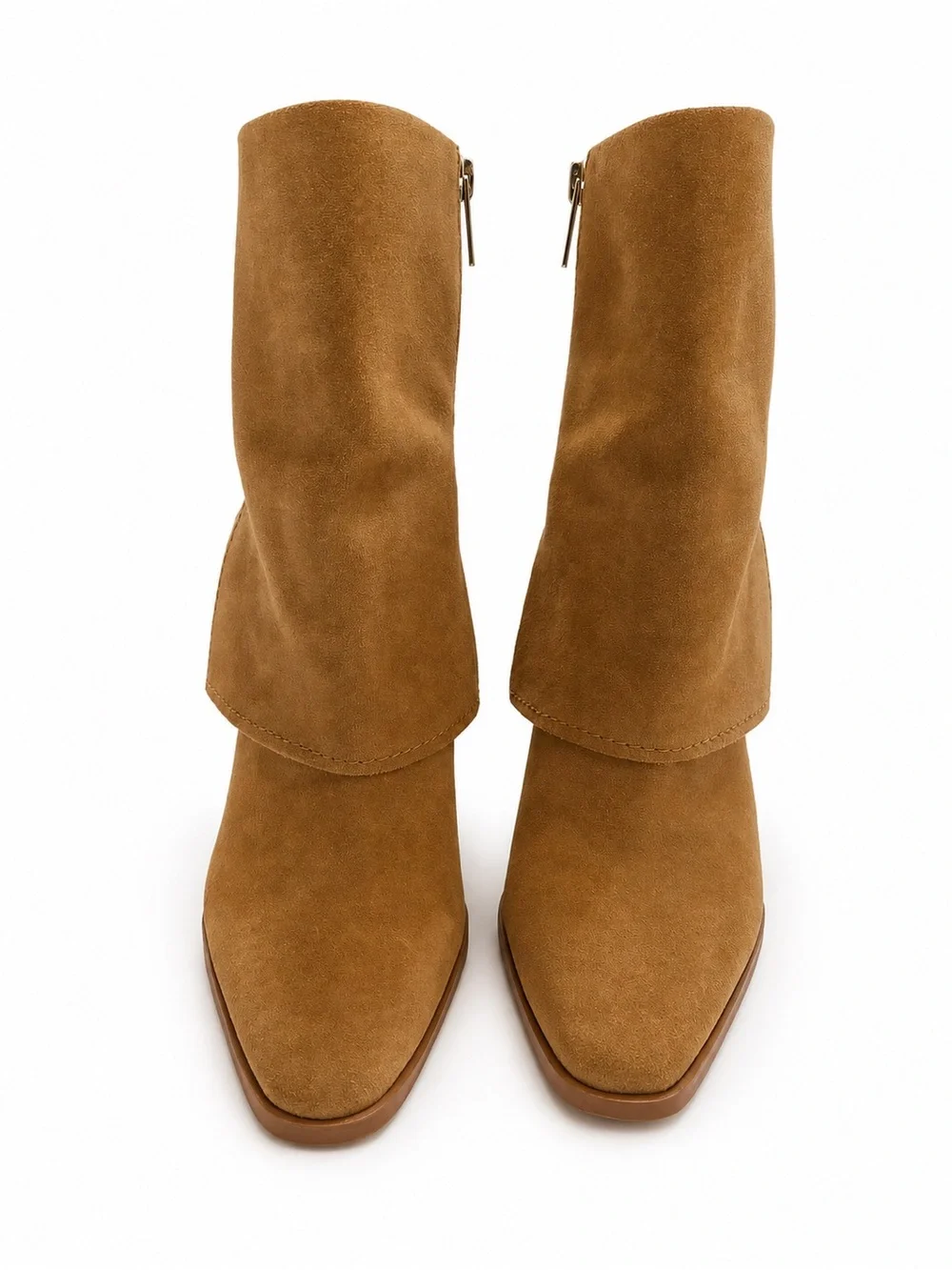 Vince Camuto Alolison Camel Suede Heeled Ankle Boots Women’s US 7 NWOT - Picture 5 of 8